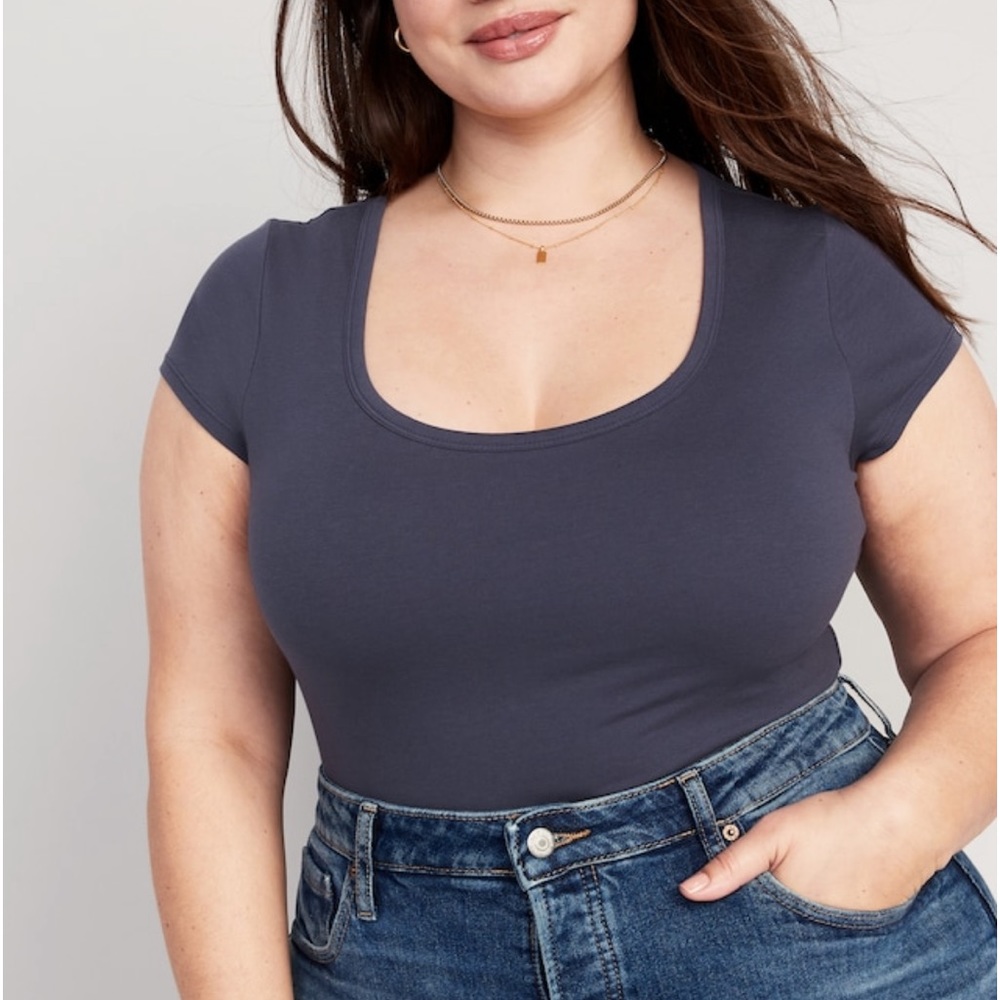 Short-Sleeve Scoop-Neck Bodysuit NWT